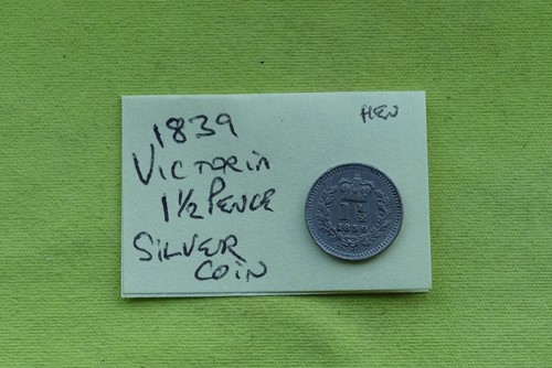1839 silver three halfpence - silver, three-halfpence