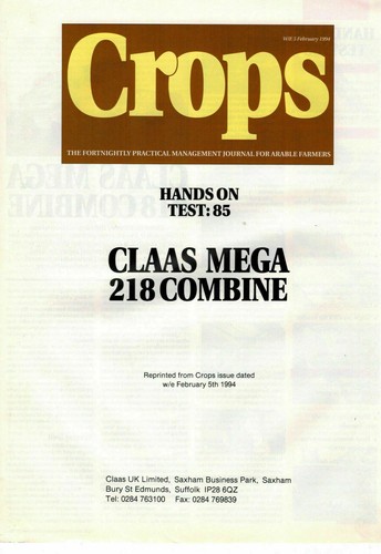Claas mega 218 combine - 218,