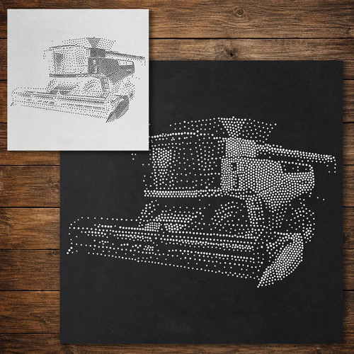 Combine harvester stipple - harvester,